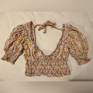 Urban Outfitters Floral Cropped Top